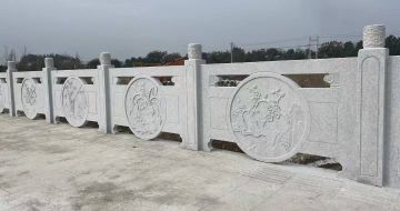嘉兴芝麻白河道栏杆 石材栏杆