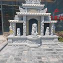 嘉兴芝麻白中国黑石材套墓 花岗岩墓碑