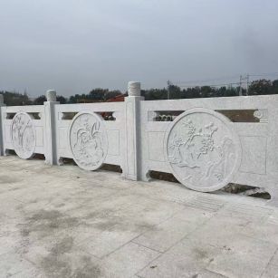 嘉兴芝麻白河道栏杆 石材栏杆