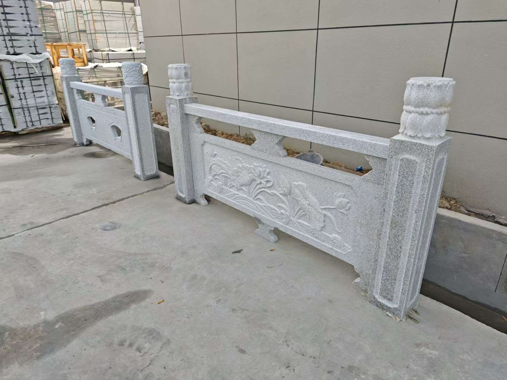 嘉兴芝麻白河道栏杆 石材栏杆