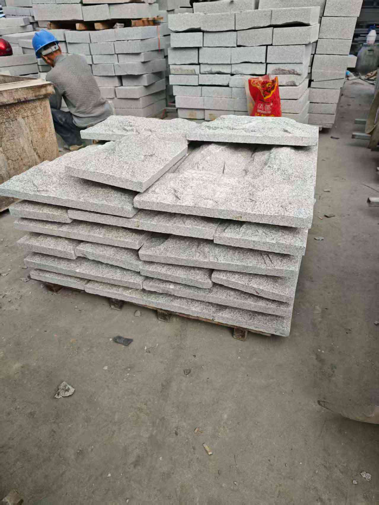 嘉兴芝麻白蘑菇石，自然面