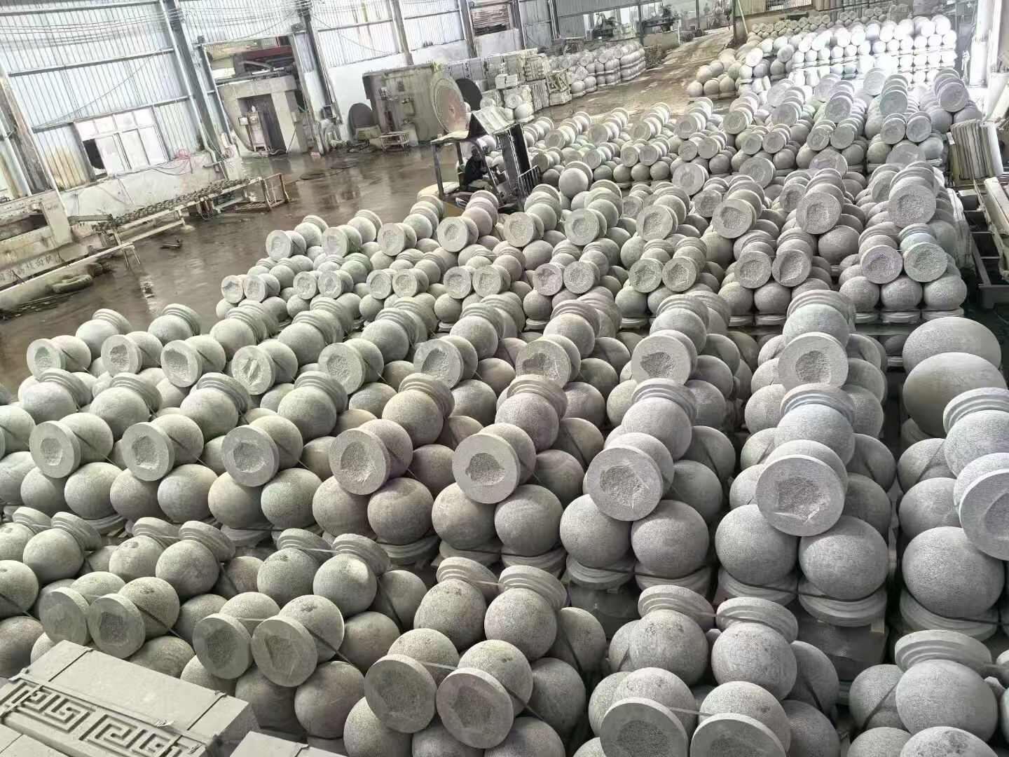 嘉兴芝麻白圆球 石球 挡车球